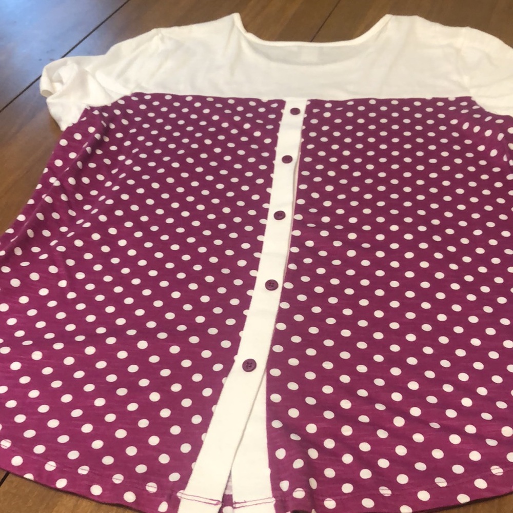 Christopher & Banks purpley/pink top with pretty buttons down back. So cute!